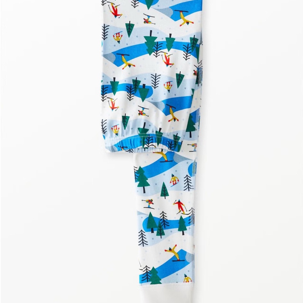 Hanna Andersson  Adult Holiday Long John Pajama Pants - Ski Slope - Medium